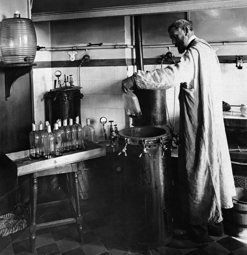 Pasteur experimenting in his laboratory. via @wikipedia