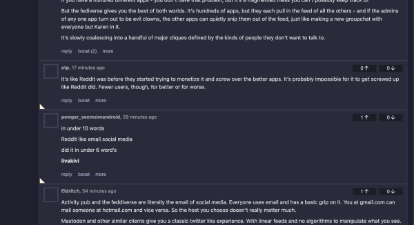 Highlighted comments on the thread page.